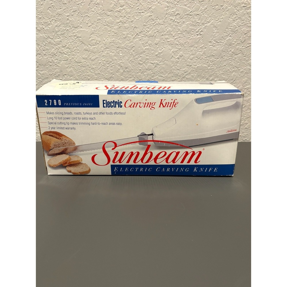 Sunbeam Electric Carving Knife Model 2790 Tested Working EUC Excellent